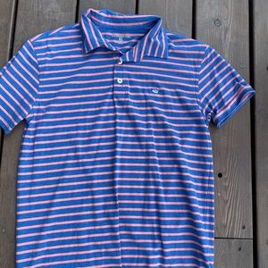 Southern Tide Red and Blue Collared Polo Shirt